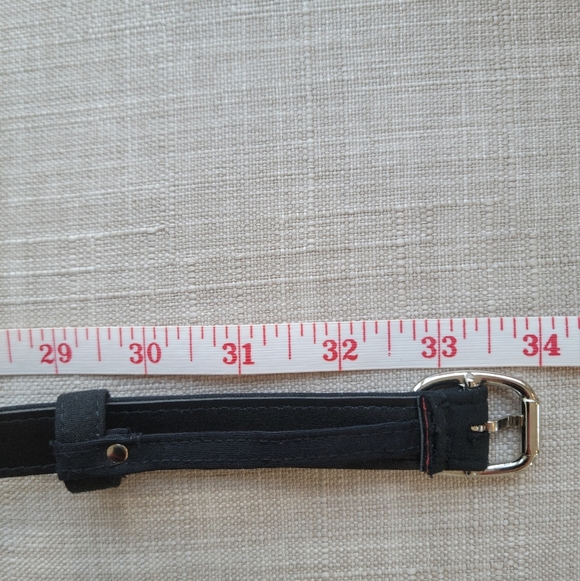 3/$30 Vintage Leather And Fabric Pencil Belt - Picture 7 of 7